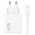 Miniatyrbillede 1 af 2: [HT]67W Hurtigoplader til Xiaomi, HyperCharge Type A EU Stikadapter med 1m Kabel 67W