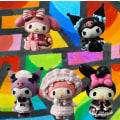 Miniatyrbilde 3 av 3: Kuromi Melody Tea Party Sanrio Capsule Doll Figur DIY kakebakepynt (Sanrio 5 Tea Party)