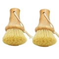 Miniatyrbilde 2 av 5: 2 stk oppvaskbørste med bambushåndtak for panner, gryterens Pan Brush