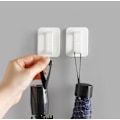 Miniatyrbillede 3 af 3: GrouopM Hvid to-pak multifunktions ring krog pasta sømløs spray krog badeværelse toilet krog opbevaring opbevaring