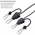 Miniatyrbillede 2 af 5: Et par 1/8" Heavy Duty Justerbare Grow Lights Skralde Rope Hanger Yoyo til Grow Light og haveinstallationer