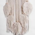 Miniatyrbillede 5 af 5: Dreamcatchers Håndvævede drømmefangere til vægdekoration med blade Stort drømmefang til babyværelse soveværelse bryllupBeige, model:Beige