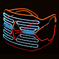 Pikkukuva 1 / 5: halloween rave party disco yökerho hehkuvat kimaltelevat lasit B