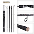 Miniatyrbillede 4 af 6: 6-delt Carbon Spinnestang - 2,1m & 2,4m Agn Fiskestang Håndstang Tackle