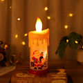 Miniatyrbillede 4 af 5: Stykker LED stearinlys, juledesign LED flydende stearinlys Flammeløse Varme Hvide Lys, Julemanden