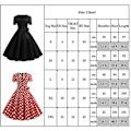 Pikkukuva 3 / 3: Naisten mekko Polka Dot Retro Rockabilly lyhythihainen 2XL