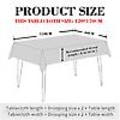 Miniatyrbilde 2 av 5: Duker For rektangulære bord, Vanntett duk Pvc-bordtrekk Vanntett duker for rektangulære bord, 120*170cm（elegant grå 2）