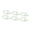 Miniatyrbillede 8 af 8: 100 stk. Cyan Triceratops-formede papirclips - Metalclips til kontorbrug, perfekt til filorganisering