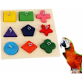 Pikkukuva 2 / 5: Lintupalapelilelu Papukaija Opetuslelut Linturehu Puiset lelut Blocklelu hamsterille Gerbiil Budgies Budgie Papukaija Coc