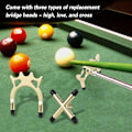 Miniatyrbillede 3 af 6: Udtrækkelig Billardkøbro med 3 Aftagelige Messinghoveder til Pool og Snookerspil