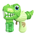 Miniatyrbillede 1 af 3: Automatisk bobleblæsemaskine (otte-hullers grøn dinosaur boblepistol),
