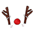 Miniatyrbillede 1 af 2: Bil rensdyr gevir Kit Jule bilpynt BROWN