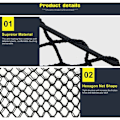 Miniatyrbillede 2 af 5: 90x40cm sort plastik nylon bilopbevaringspose Lastbil bagfragtnet Bagageorganisator krogpose