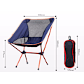 Miniatyrbillede 2 af 5: Bærbar udendørs foldestol Rejsefritid Ryglæn Ultralet skammel Fiskestol i aluminiumslegering Strandstol Pladsstol (sort)