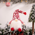 Pikkukuva 5 / 11: Christmas High Hat Dwarf Gnome för Doll Ornaments Belysning Söt tecknad Dwarf El Red - A