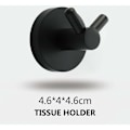 Miniatyrbillede 3 af 5: Hardware til badeværelset knage i rustfrit stål (sort knage-4 stk),
