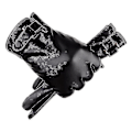 Miniatyrbillede 2 af 4: Herre Vinter Autumn Pu Læder Touch Screen Handsker Black