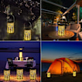 Pikkukuva 4 / 5: Solar Light European Forest Light Retro takorautainen kannettava tuulivalo valkoinen tunnelmavalo, sisävalot