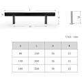 Miniatyrbilde 2 av 5: 2 stk skaphåndtak, skuffehåndtak, aluminiumslegering (svart, hullavstand: 160 mm) GroupM