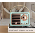 Miniatyrbilde 1 av 5: Retro bærbar lyd, nostalgisk mini bluetooth-høyttaler (blå),