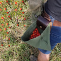 Miniatyrbillede 2 af 5: Foderpose Havefrugtplukkepose Æbler Bærpuch Opbevaring Campingværktøj kaki
