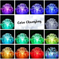 Miniatyrbild 2 av 5: Färgade Fairy Lights, 10m 100 LED USB 16 Multicolor Changing Fairy Lights inomhus Silver Fairy Lights Fjärrkontroll för