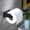 Miniatyrbillede 5 af 5: Toiletpapirholder Toiletrulleholder til badeværelse og køkken, rustfrit stål, selvklæbende sort