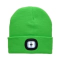 Miniatyrbillede 2 af 2: Beanie med LED lampe USB - Grøn