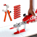 Miniatyrbilde 1 av 5: Tile Leveler Leveling System Kit for keramiske veggbyggeverktøy (200 kiler + 1 klemme)