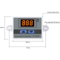Miniatyrbilde 5 av 5: 12v temperaturkontroller dobbel LED digital skjerm smart termostat mikro temperaturkontrollkort