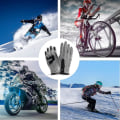 Miniatyrbilde 5 av 5: Berøringsskjermhansker Sykkelhansker Løpehansker Vintervarme sportshansker Herre Dame Vindtette Vanntette Vinterhansker For Sykling, Fotturer, Ski gray M
