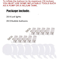 Miniatyrbilde 5 av 5: 20 stk LED-ballonger Lysende ballonger, fargerike