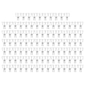 Miniatyrbillede 1 af 8: 100 stk. hule hul bjørn lang hale metal binder clips til dokumenter billetter certifikater - sølv