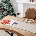 Miniatyrbillede 2 af 5: Julebordløber, Jute Snemand Julebordpynt til hjemmet, køkkenet, spisestuen, bondehuset, indendørs, Ou