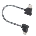 Miniatyrbillede 8 af 8: Vinkelret type C til type C datakabel 15 cm til DJI Mavic Air 2/Mini 2