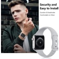 Miniatyrbillede 3 af 4: Velegnet til Apple Watch tynd butterfly spænde silikonestrop * 4 (mørkeblå + vinrød + sort + hvid 42-44),