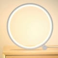 Miniatyrbillede 1 af 5: Led sengelampe Touch Ring Bordlampe Dæmpbar, Sengelampe Soveværelse 3 farver Dæmpbar 10 Lysstyrke Modern Circle Desi