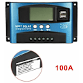 Miniatyrbillede 1 af 2: 100A MPPT Solar Panel Regulator 12V/24V Charge Controller Auto Focus Tracking