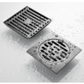 Miniatyrbillede 2 af 5: Bruseafløb, rustfrit stål anti-lugt hårsi, messing gulvafløb Badeværelses si stor kaliber, 100 * 100 mm kvm