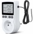 Miniatyrbilde 1 av 5: Temperaturkontrolluttak Temperaturbryter Nedtellingsbryter 230V stikkontakt LCD temperaturkontroller Timer for akvariuminkubator drivhus,