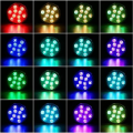 Pikkukuva 2 / 5: Koristeelliset värikkäät maisemavalot vedenpitävät LED-valaisimet, set on 4 upotettavaa RGB-monivärivaloa kaukosäätimellä
