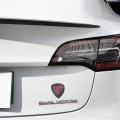 Pikkukuva 4 / 7: Biltillbehör ja Tesla Panel - 3D metallskylt / Bildekal / Asennus / Toiminta Dress Ups ja tillbehör För Tesla Model X Model 3 Model S Model Y Black