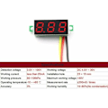 Miniatyrbild 3 av 5: 4st minivoltmätare, digital likspänningsmätare 0,28 tum, panel 0-100V DC 3-tråds spänningsmätare LED-skärm, minivoltmeter G
