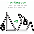 Miniatyrbilde 4 av 5: Monteringsverktøy Flisåpningssøker Aluminiumslegering Multi-Angle Fitting Tool Linjal