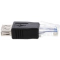Miniatyrbillede 5 af 5: Usb til Rj45 adapter Usb 2.0 hun til Ethernet Rj45 han adapter, sort
