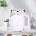 Miniatyrbild 1 av 5: 304 rostfritt stål kaffemugg automatisk omrörningskopp (vit)
