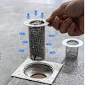 Miniatyrbillede 3 af 4: Lille 28-50 mm Badeværelse Rustfrit Stål Gulvafløb Mesh Anti-rotte Anti-hår Filter Kloak Artefakt Vask Pool Debris Filter Mesh Cover,
