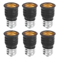 E12 til E14 Adapter E14 til E12 Pære Konverter til Garage Soveværelse Stue Køkken Gang Sort