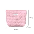Miniatyrbillede 2 af 10: Quiltet make-up taske Rejsetoilettaske HVID white