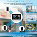 Miniatyrbilde 5 av 5: Værstasjon med trådløs sensor DCF Radiotermometer Hygrometer Barometer Digital Innendørs Utendørs Månefase 9-i-1